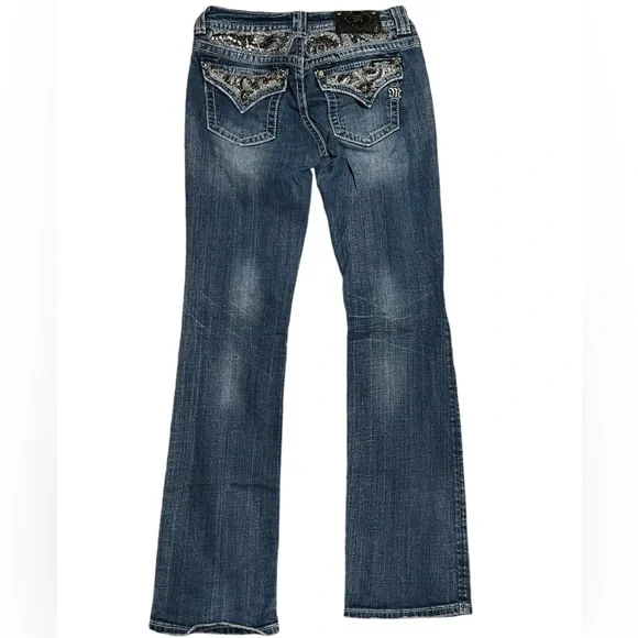 Miss Me Distressed denim bootcut Jeans size 28 - Picture 4 of 10
